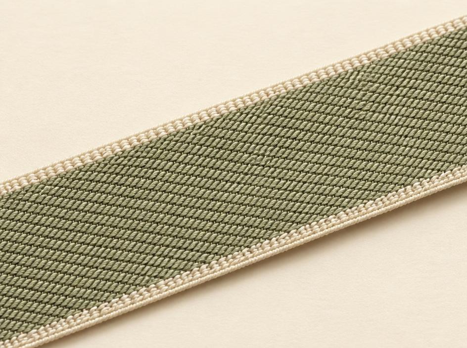 Woven elastic band showing tight diagonal weave texture